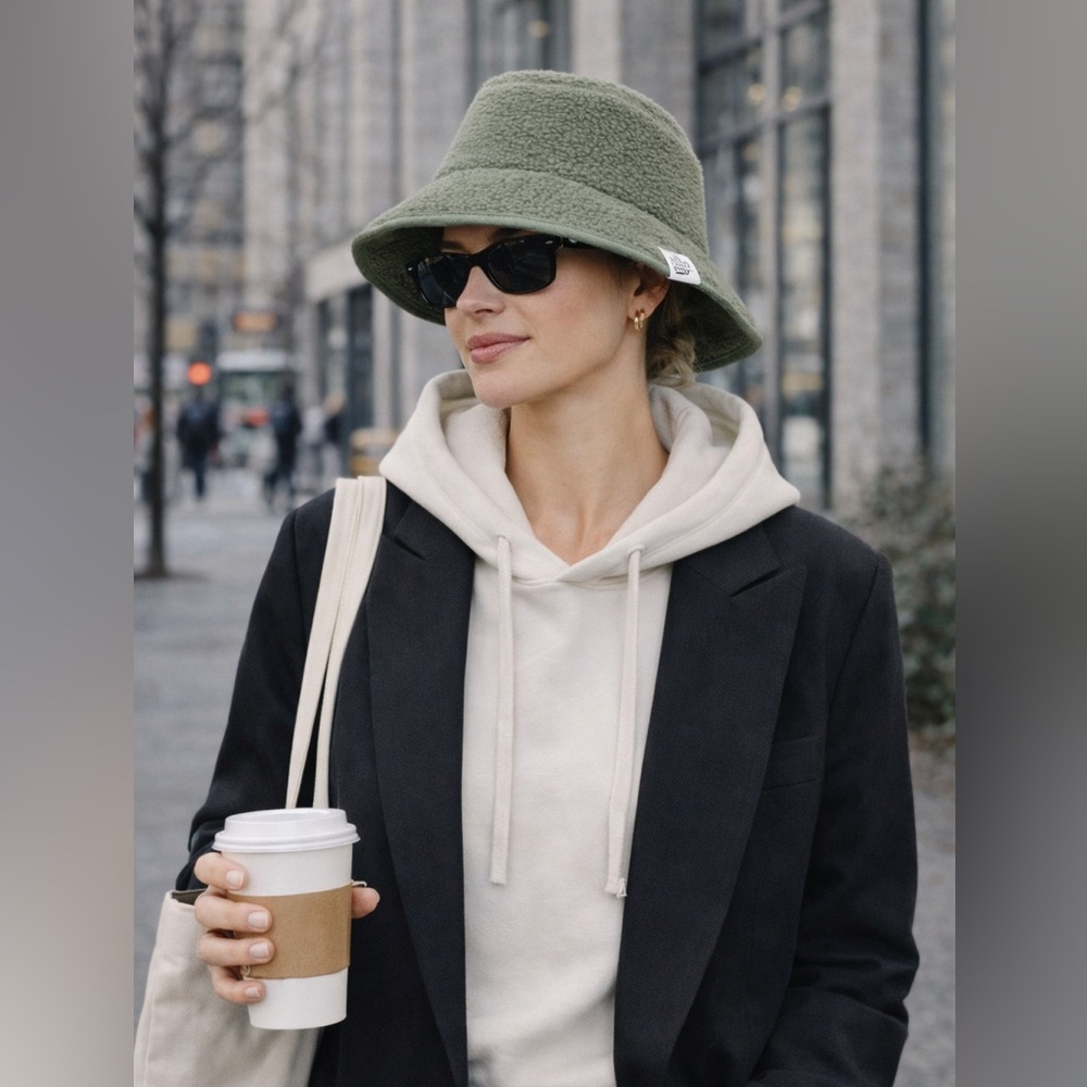 The North Face Cragmont Fleece Bucket Hat – Thyme Green – Cozy Off-Duty Style